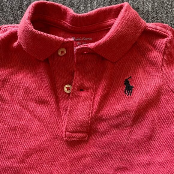 Ralph Lauren Red Collared Polo Shirt, Size 3 Months - Picture 2 of 4